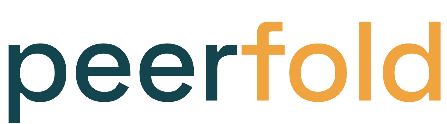 The Peerfold wordmark on a light ground